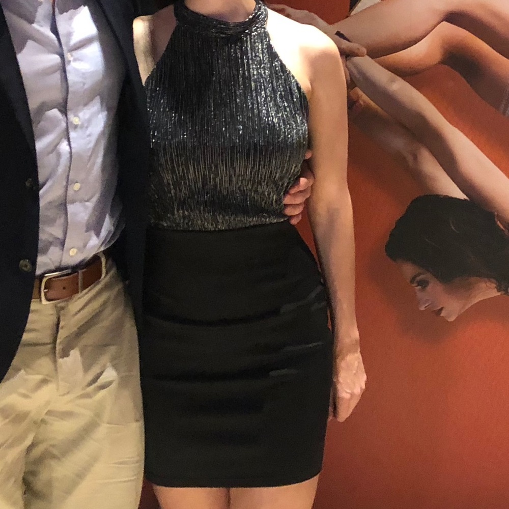 Foreign Exchange Silver and Black Dress